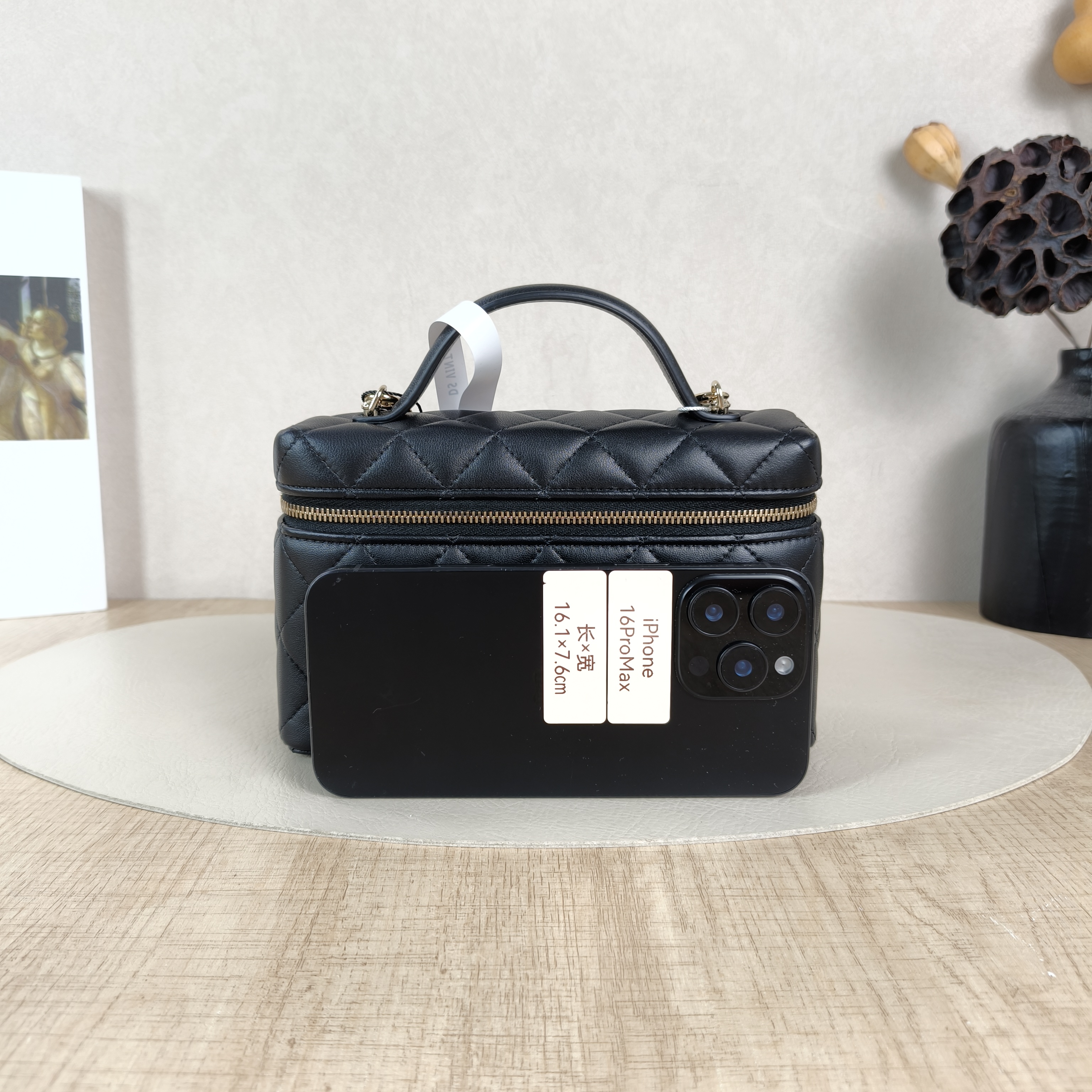 Chanel Crossbody Baglp Box Bag Top Handle Crossbody Bag Black Lambskin One Size19.5 × 5 × 17 cm — cover view 2 of 6