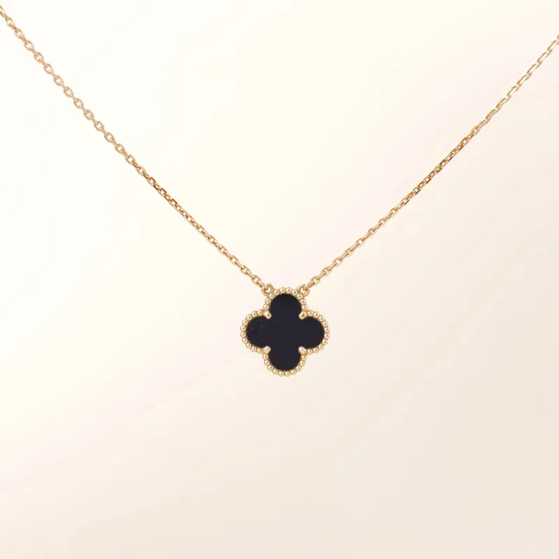 Van Cleef & Arpels Necklace Alhambra Alhambra Collection Necklace 18KY ellow Gold Vintage Small1.5 × 1.5 × 40 cm