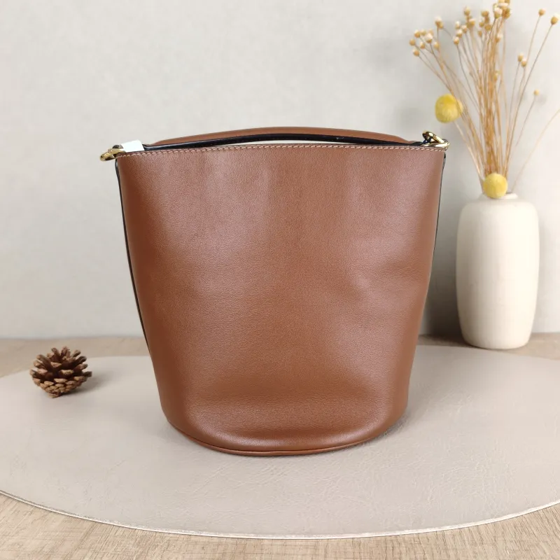 CELINE Crossbody Bag Bucket 16 Bucket Bag Caramel Calfskin Small 16 × 16 × 18 cm — cover view 5 of 5