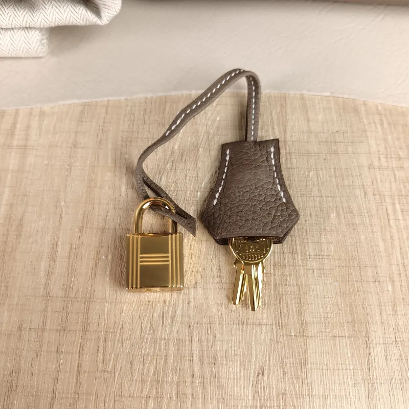 Hermès Top Handle Bag Birkin 25 Gold-Tone Hardware Togo Calfskin Small 25 × 13 × 20 cm K — detail view 5 of 11