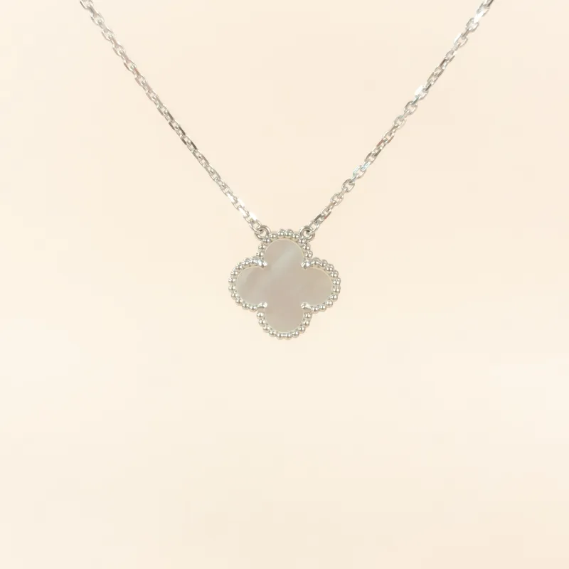 Van Cleef & Arpels Necklace Alhambra Alhambra Collection Necklace White Mother-of-Pearl Pearl · White Mother-of-Pearl 18KW hite Gold Vintage Small…