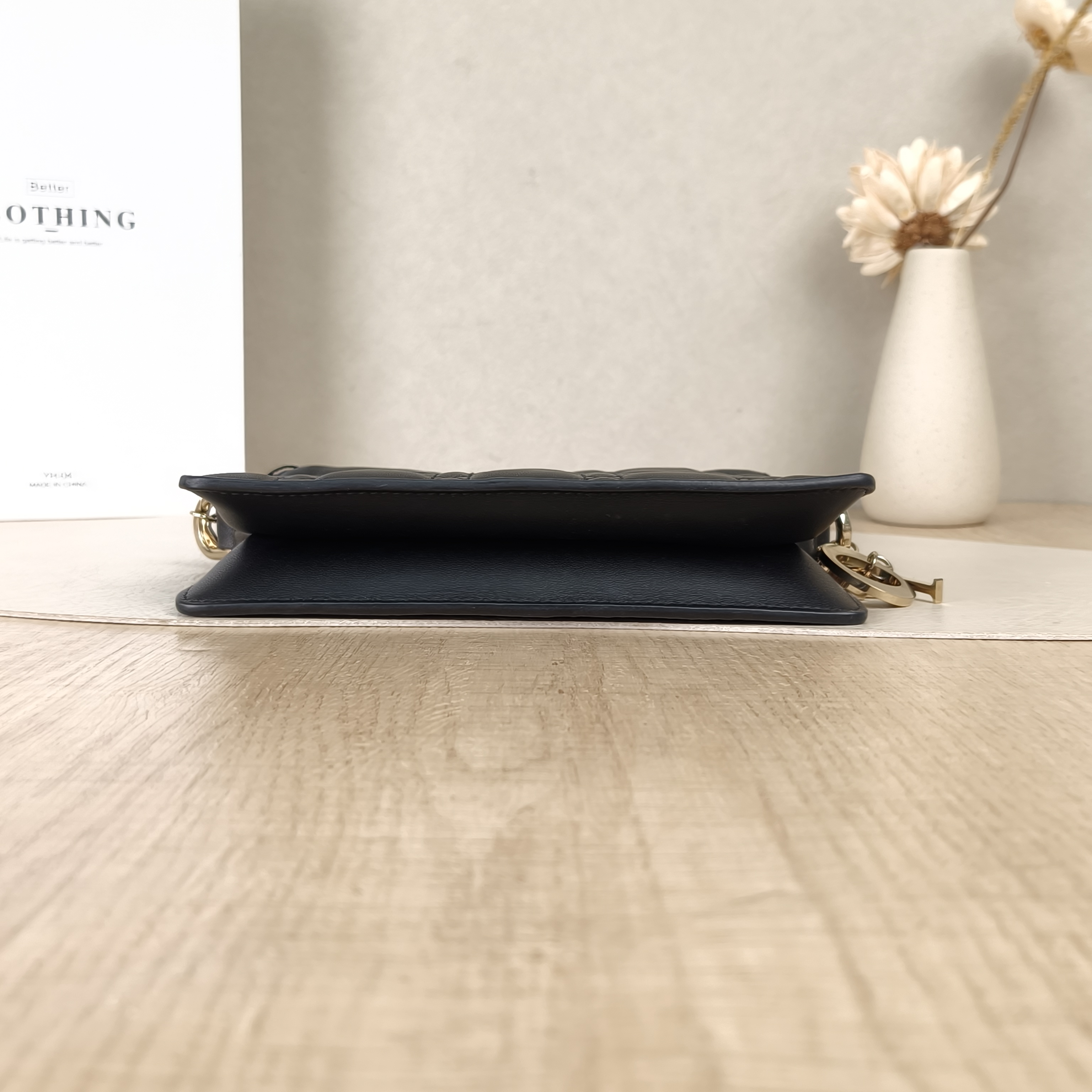 DIOR Crossbody Bag Lady Milly Chain Bag Black Lambskin19 × 5 × 13 cm — cover view 3 of 5