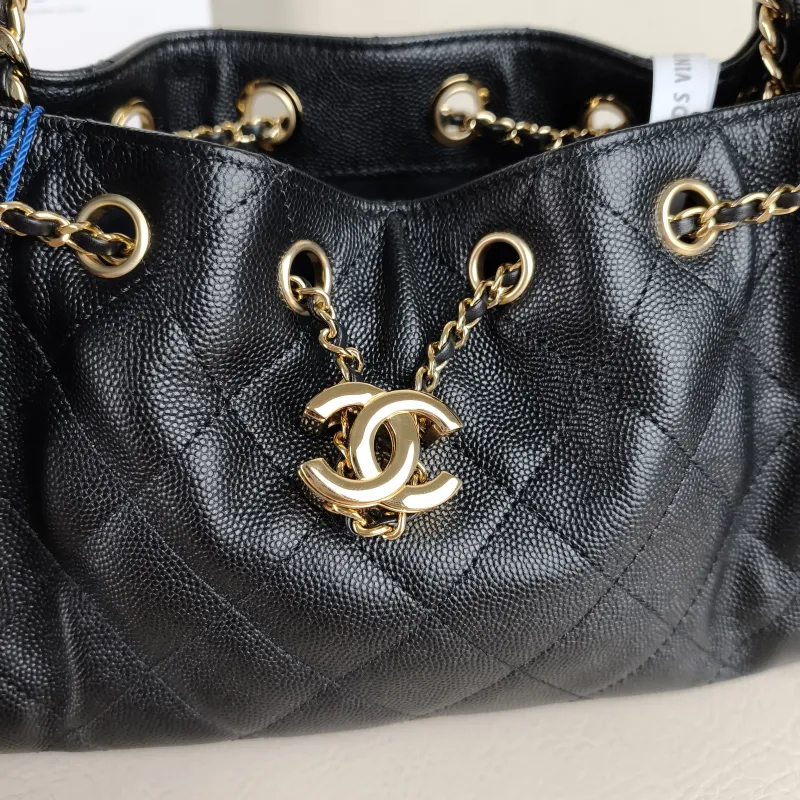 Chanel Shoulder Bag 25Bag Black Grained Calfskin Mini 20 × 12.5 × 22 cm — detail view 6 of 12