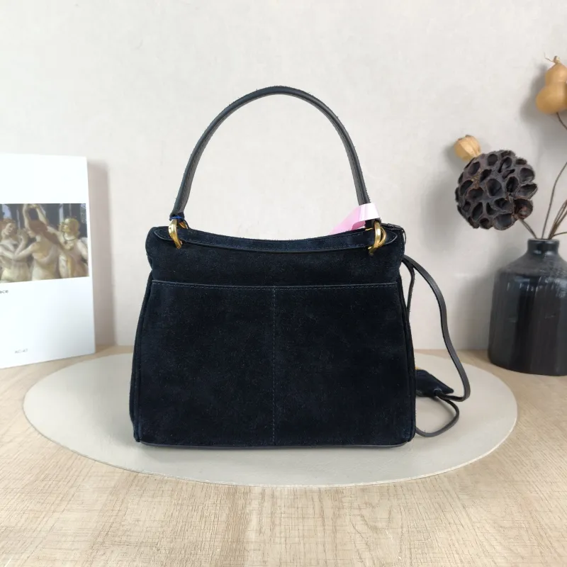 BALENCIAGA Crossbody Bag RODEO Black Suede Mini 23 × 10 × 17 cm — cover view 3 of 5