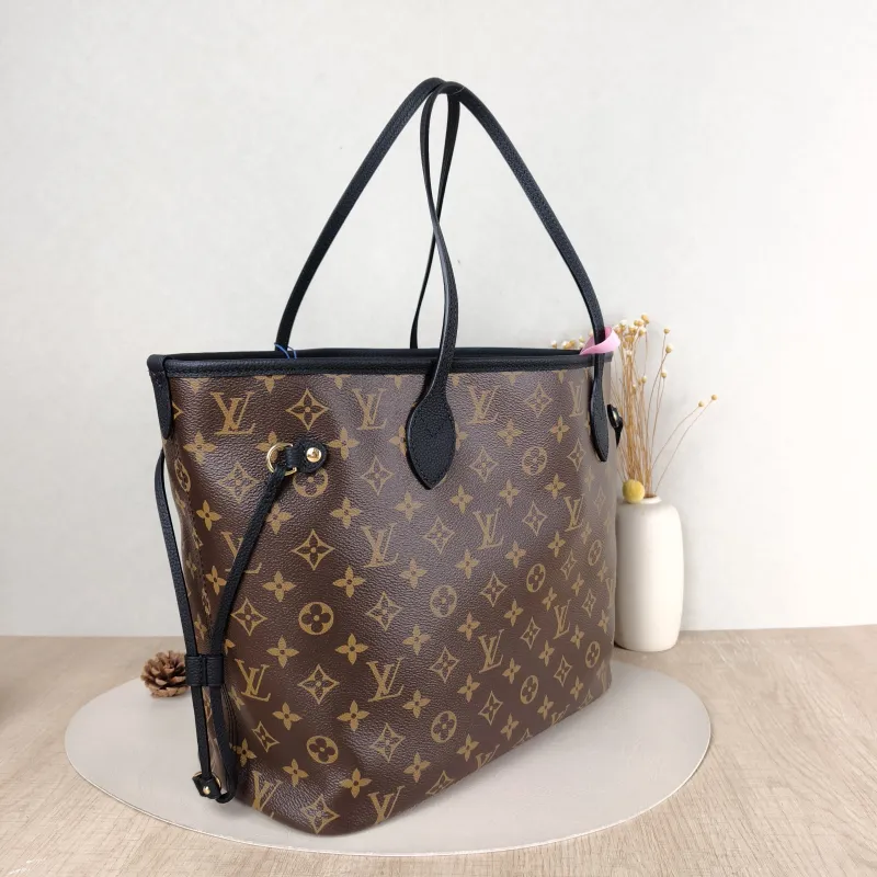 Louis Vuitton Shoulder Bag NEVERFULL INSIDE OUT Black PVC · Calfskin Medium 31 × 14 × 28 cm — cover view 3 of 5
