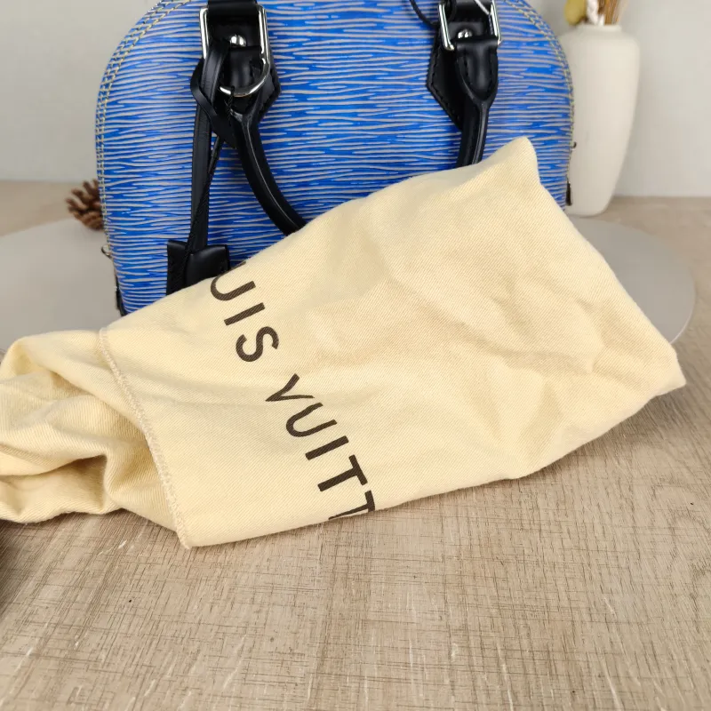 Louis Vuitton Top Handle Bag Alma BB Blue Epi Embossed Calfskin BB 23.5 × 11.5 × 17.5 cm — detail view 10 of 12