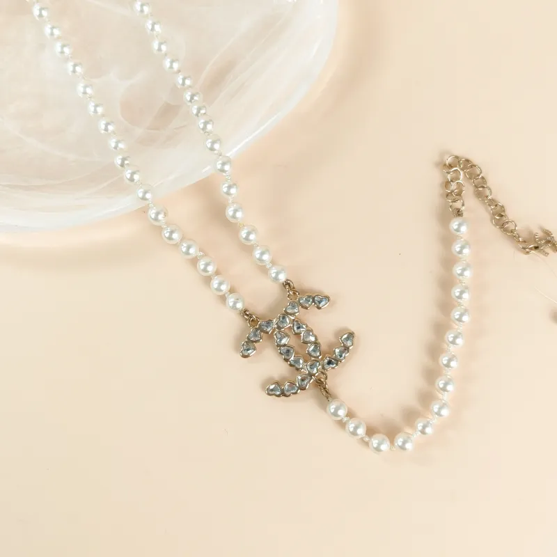 Chanel Necklace c Logo Necklace White Pearl One Size 42cm — cover view 4 of 7
