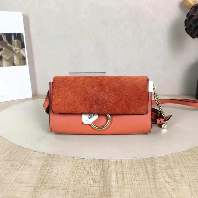 Chloé Shoulder Bag faye Crossbody Bag Red Calfskin 18 × 3 × 10 cm