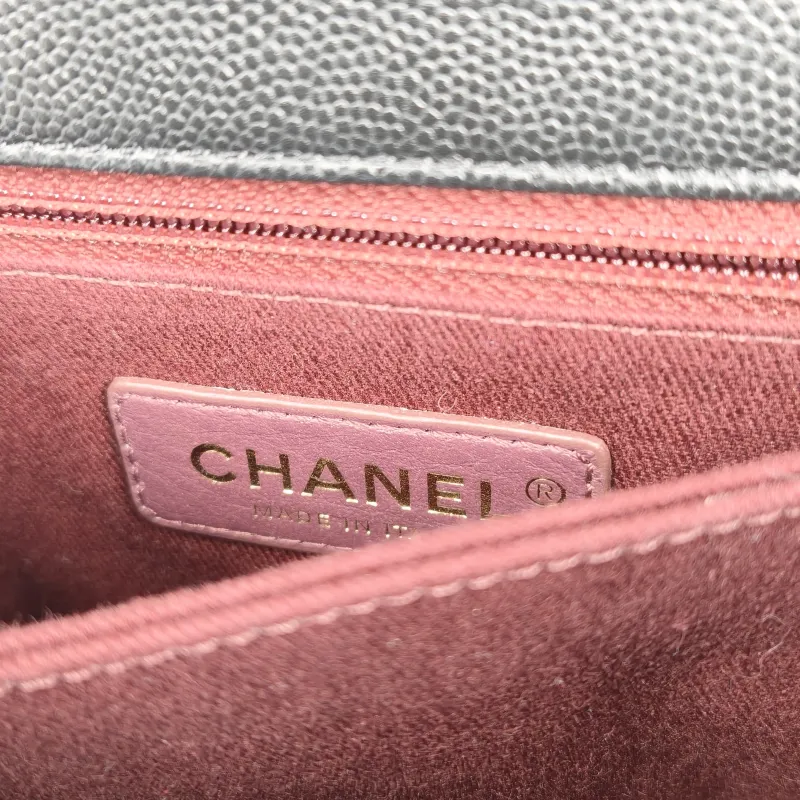 Chanel Top Handle Bag Coco Handle​Black Grained Calfskin Small24 × 10 × 14 cm — detail view 10 of 15