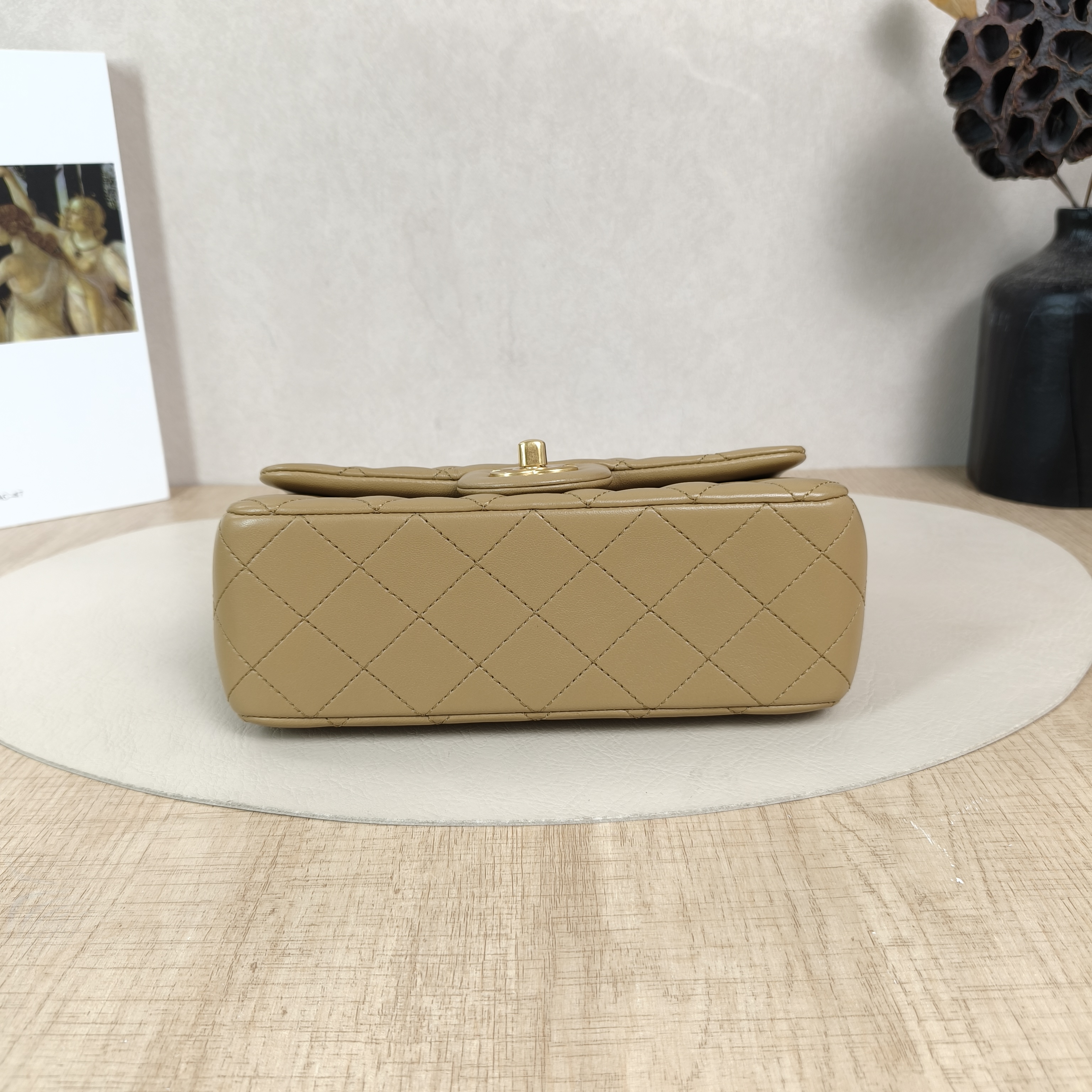 Chanel Crossbody Bag mini Taupe Lambskin One Size20 × 6 × 12 cm — cover view 4 of 6