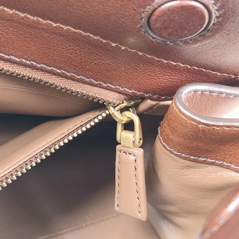 PRADA Shoulder Bag Shoulder Bag Brown Calfskin One Size 32 × 12 × 15 cm — detail view 7 of 12