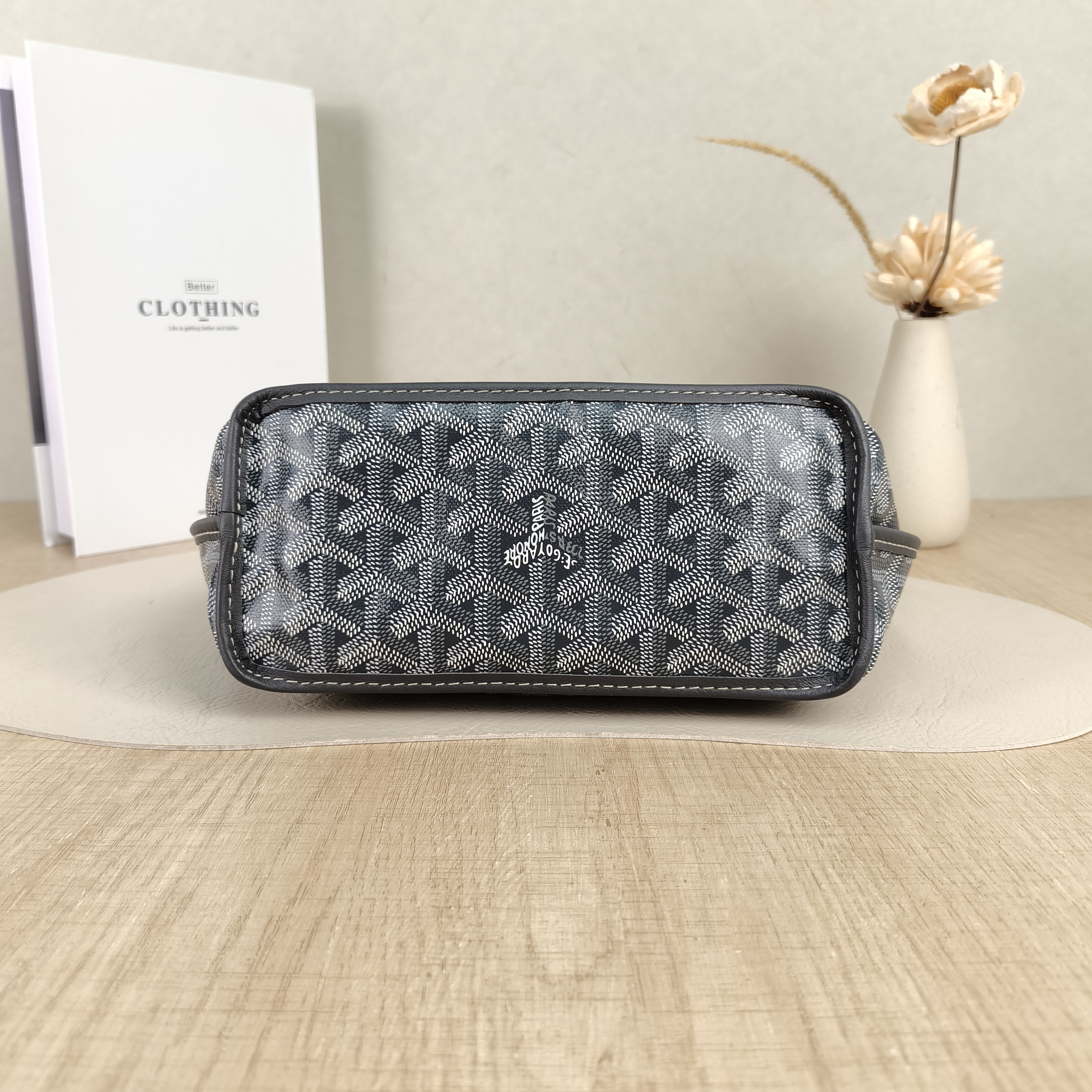 GOYARD Top Handle Bag ANJOU Shopping Tote Grey ine Canvasmini19.5 × 9 × 19.5 cm — cover view 4 of 5