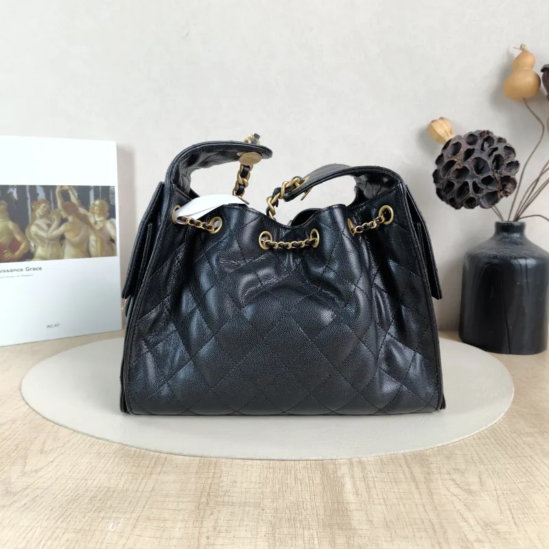 Chanel Shoulder Bag25Bag Black Grained Calfskin Small26 × 14 × 30 cm — cover view 4 of 6