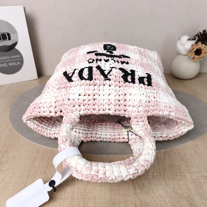 PRADA Shoulder Bag Woven White Woven One Size23 × 8 × 23 cm — detail view 3 of 11