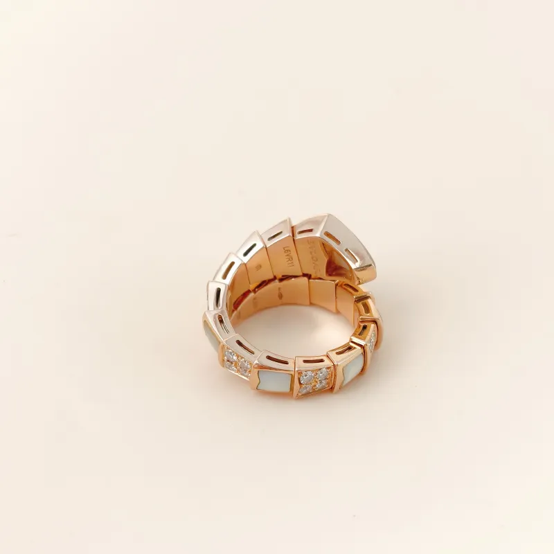 Bvlgari Ring Serpenti Viper Collection Ring Diamond18KR ose Gold One Size m — cover view 7 of 9