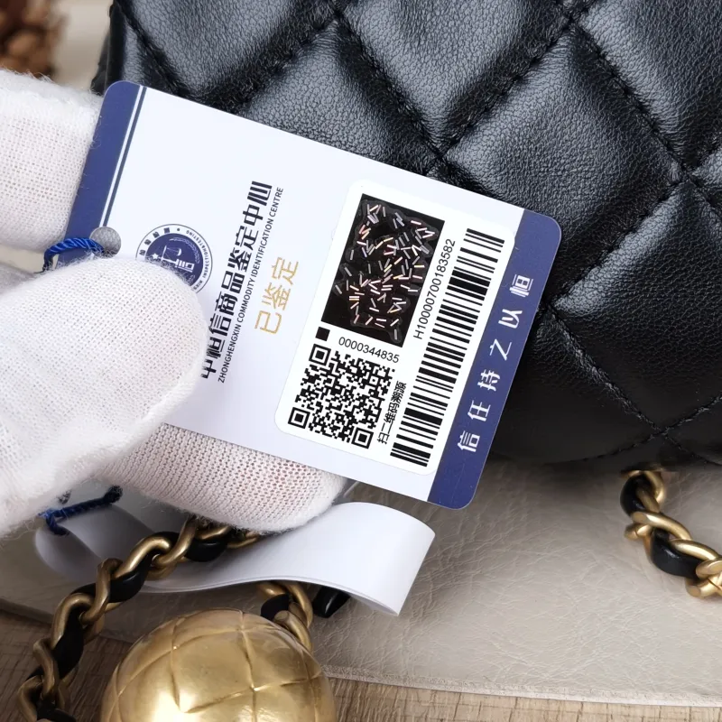 Chanel Crossbody Bag Black Lambskinmini17 × 8 × 13.5 cm — detail view 7 of 16