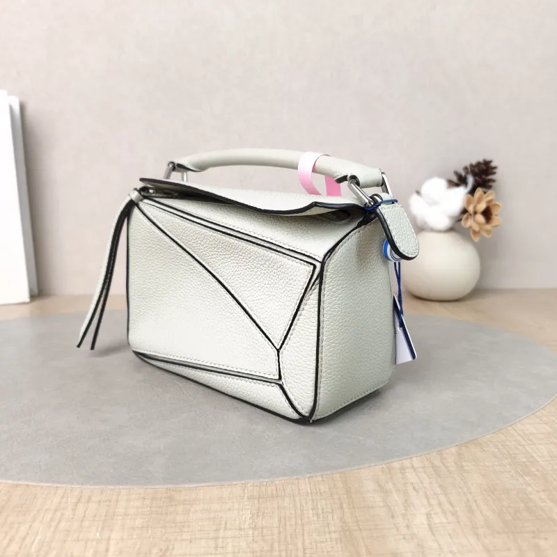 LOEWE Crossbody Bag Puzzle Green Calfskin Mini 18 × 8 × 12.5 cm — cover view 5 of 5