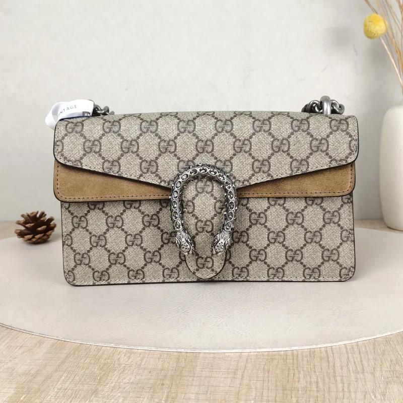 GUCCI Shoulder Bag Dionysus Monogram PVC Small 25 × 7 × 13.5 cm