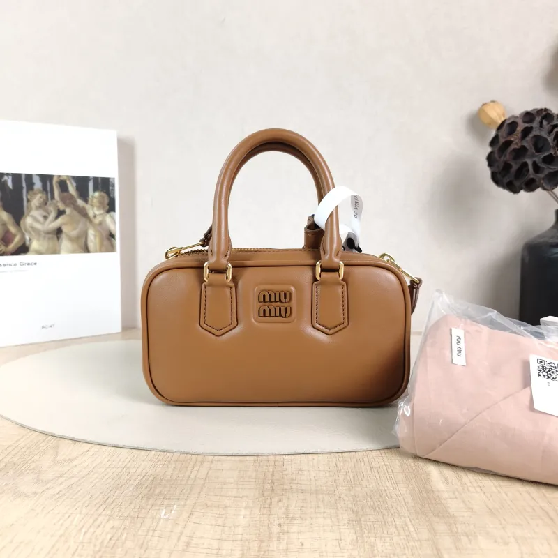 Miumiu Top Handle Bag Arcadie Collection Bowling Bag CC alfskinmini19 × 5 × 10 cm — cover view 5 of 6