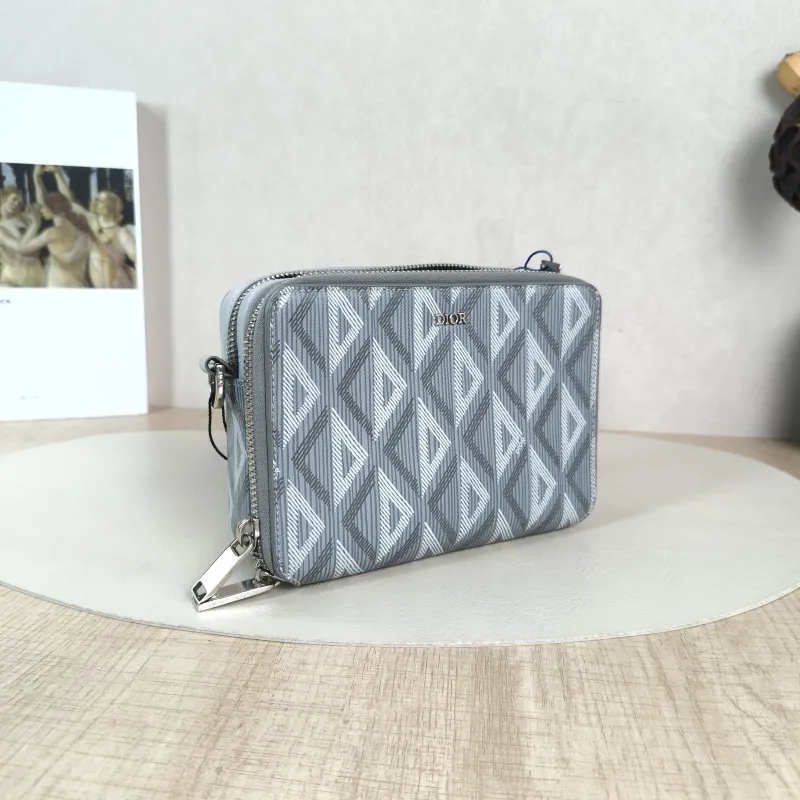 DIOR Shoulder Bag Messenger Bag Shoulder Bag Grey PVC One Size17 × 5 × 12.5 cm — cover view 2 of 5