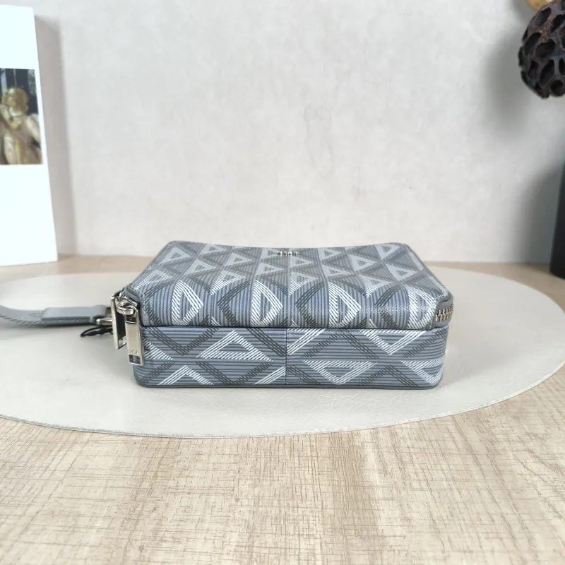 DIOR Shoulder Bag Messenger Bag Shoulder Bag Grey PVC One Size17 × 5 × 12.5 cm — cover view 3 of 5