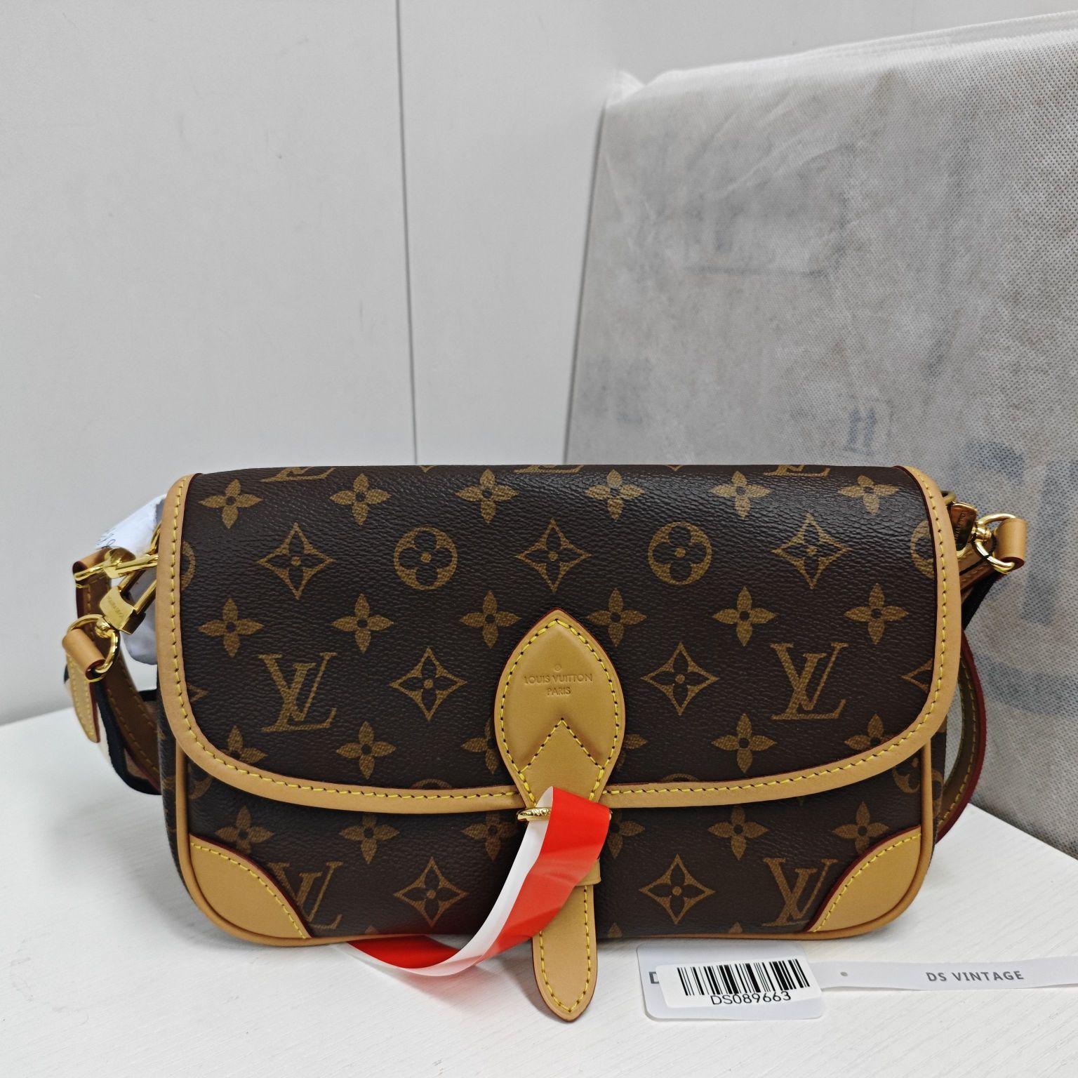 Louis Vuitton Diane Baguette Bag Small Monogrampvc Microchip Edition · Two Straps · 24 × 9 × 15 cm