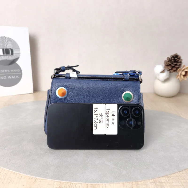 FENDI Crossbody Bag Crossbody Bag Blue Calfskinmini18 × 6 × 11 cm — cover view 3 of 5