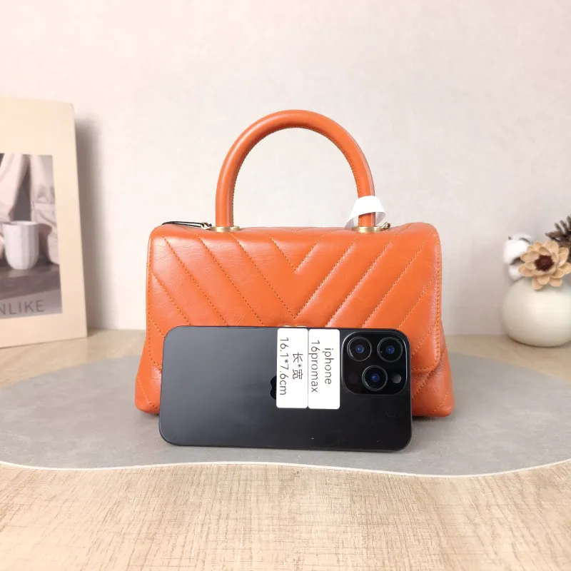 Chanel Top Handle Bag Coco Handle​ v Waxed Leather Calfskin Small 24 × 10 × 14 cm 24 — cover view 5 of 5