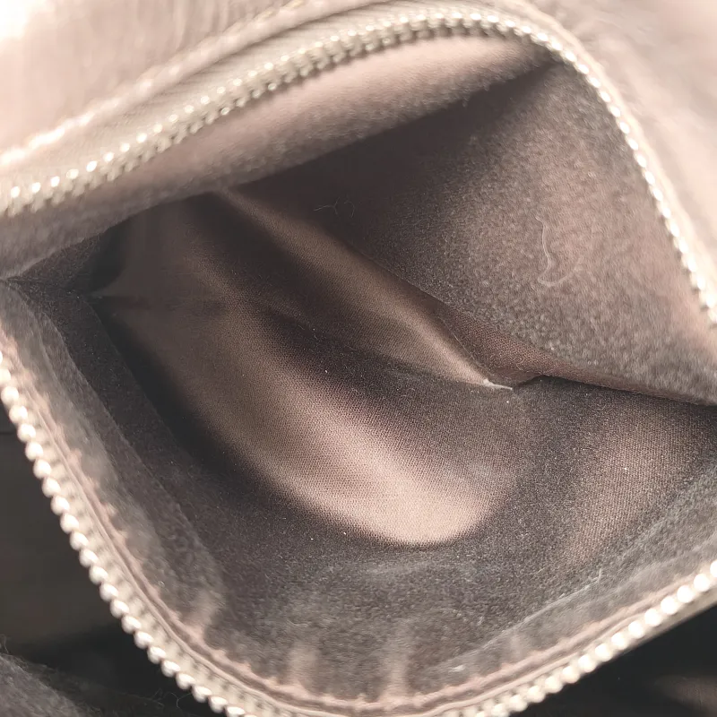 Miumiu Shoulder Bag Ribbon Grey Waxed Leather Small27 × 13 × 16 cm — detail view 2 of 13