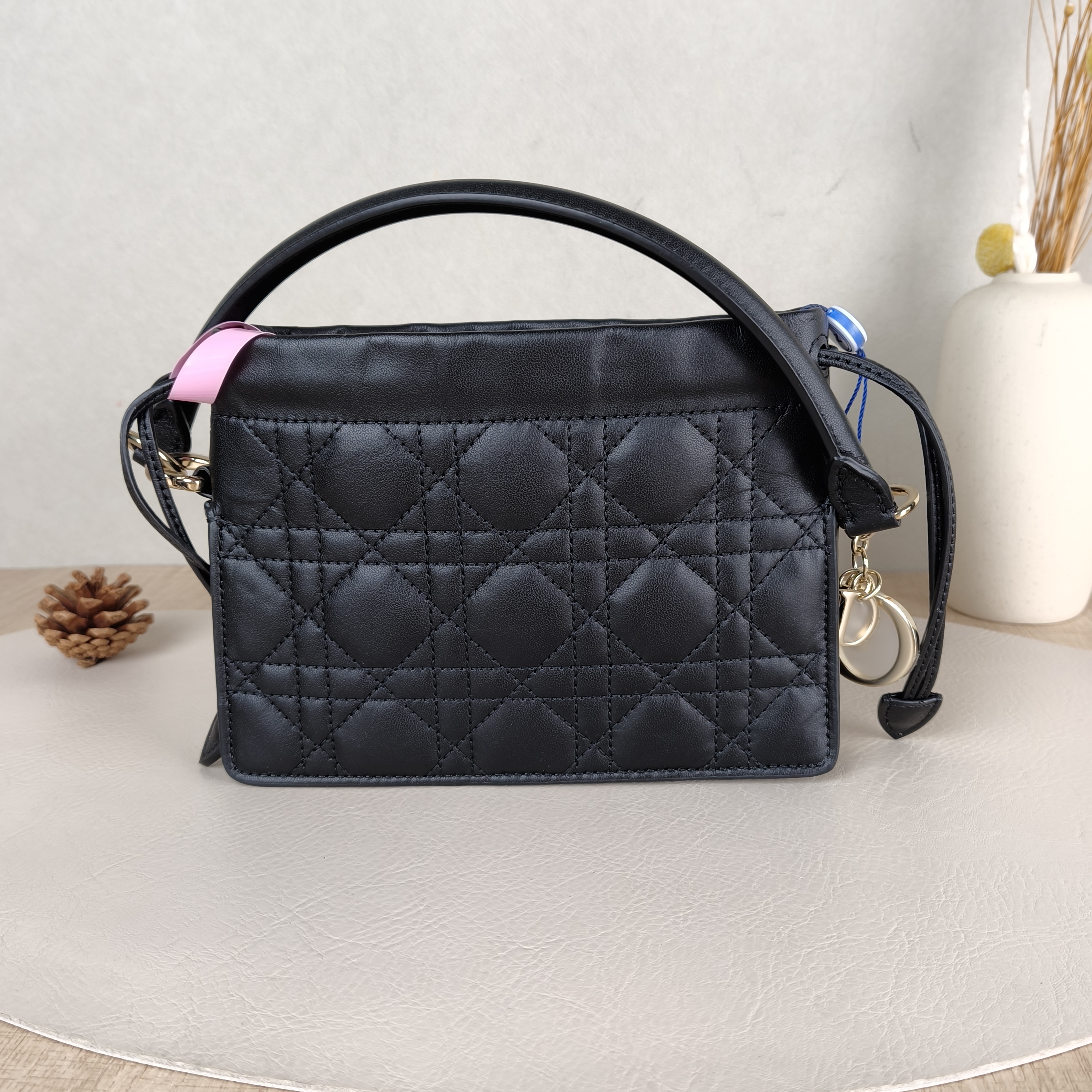 DIOR Crossbody Bag Lady Milly Chain Bag Black Lambskinmini19 × 5 × 13 cm — cover view 5 of 5