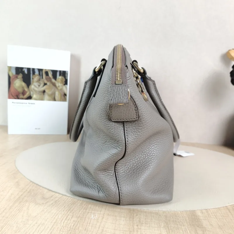 GUCCI Shoulder Bag Tote Bag Grey Calfskin One Size 33 × 14 × 25 cm — detail view 12 of 13