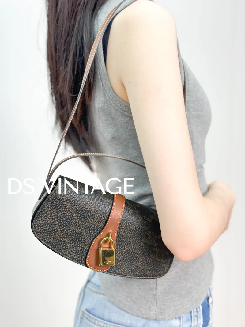 CELINE Crossbody Bag TABOU Monogram PV Cmini18 × 5 × 8 cm — on-model view 2 of 3