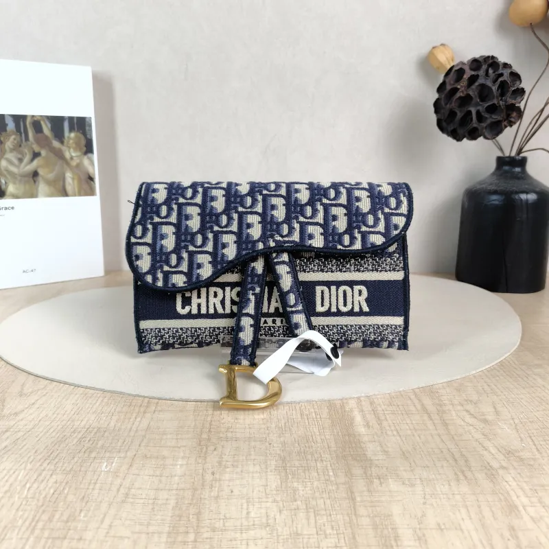 DIOR Belt Bag Saddle Belt Bag Blue Canvas One Size 21 × 3 × 13 cm