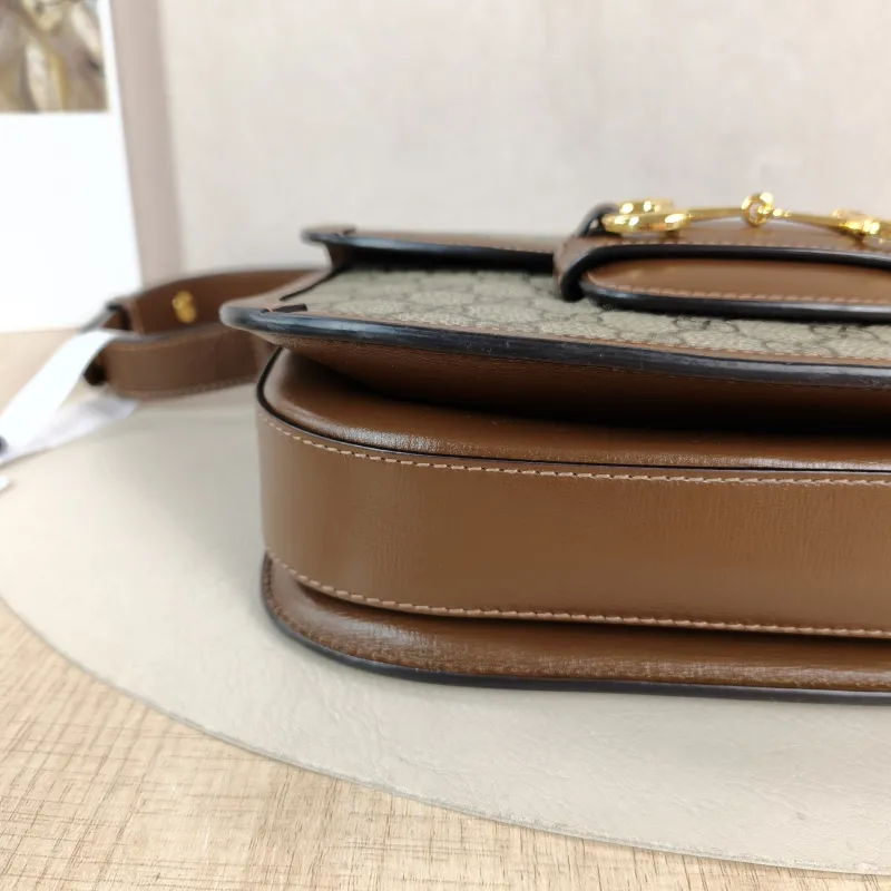 GUCCI Shoulder Bag Horsebit 1955 Horsebit Medium Monogram PVC Medium 25 × 8 × 18 cm — detail view 5 of 11