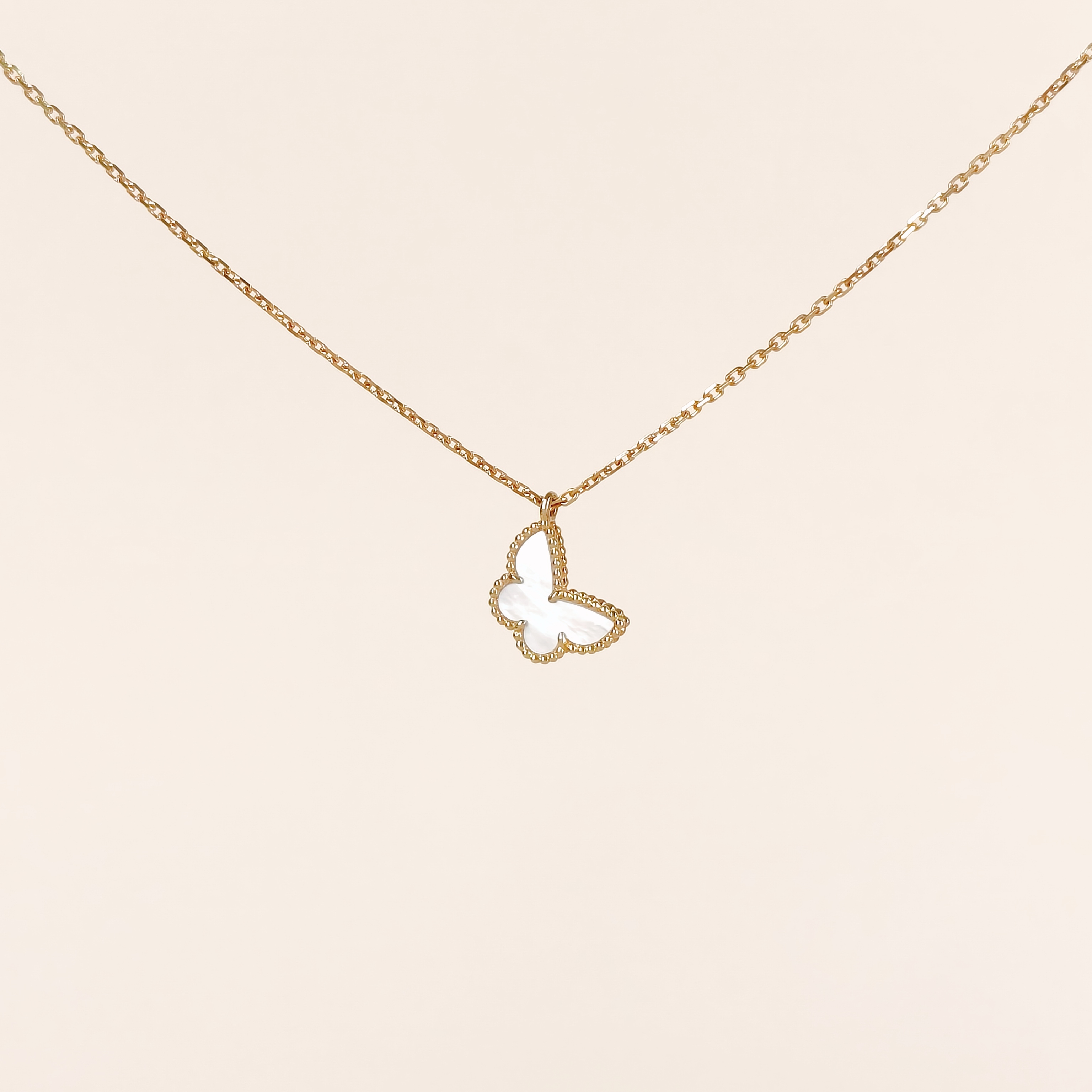 Van Cleef & Arpels Necklace Lucky Alhambra Necklace Pearl · White Mother-of-Pearl18KY ellow Gold One Size39cm
