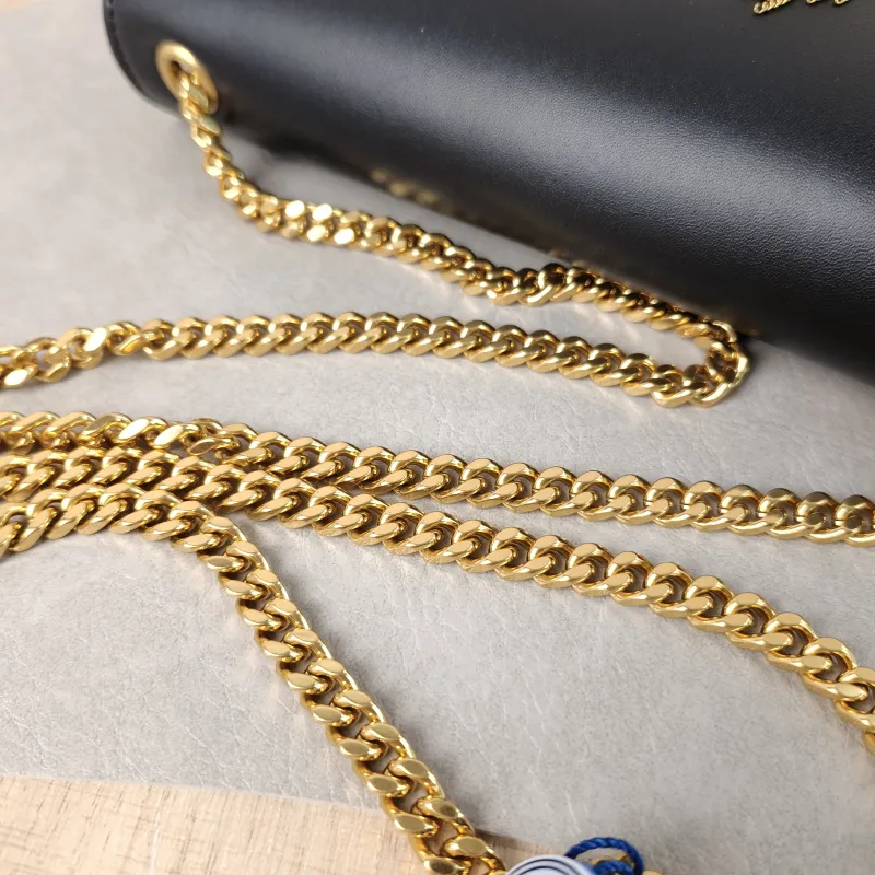 SAINT LAURENT Crossbody Bag KATE Edition Black Calfskin Medium 24 × 5.5 × 14.5 cm — detail view 3 of 13