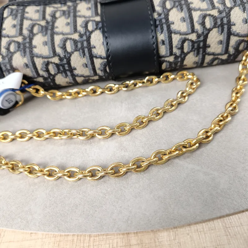 DIOR Crossbody Bag30 Montaigne East-West 30Blue Canvas Small21 × 6 × 12 cm — detail view 9 of 14