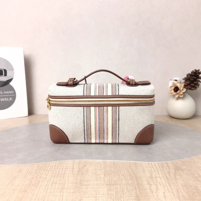 Loro Piana Crossbody Bag Extra Pocket L19 Colorblock Canvas One Size 19 × 7 × 11.5 cm
