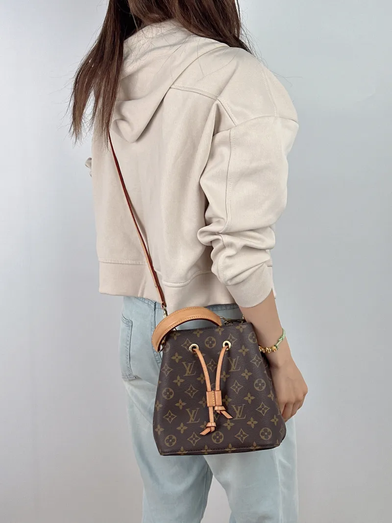 Louis Vuitton Crossbody Bag NÉONOÉ Bucket Bag BB Monogram PVC BB 20 × 13 × 20 cm — on-model view 3 of 3