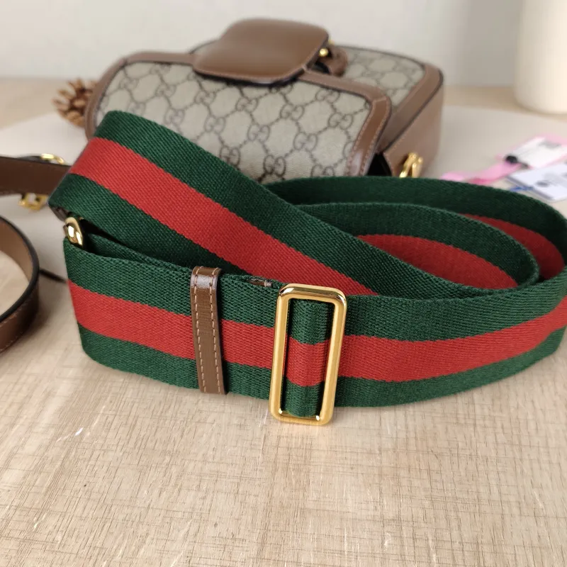 GUCCI Crossbody Bag Horsebit 1955 Horsebit Small Monogram PVC Small20.5 × 5 × 14.5 cm — detail view 3 of 12