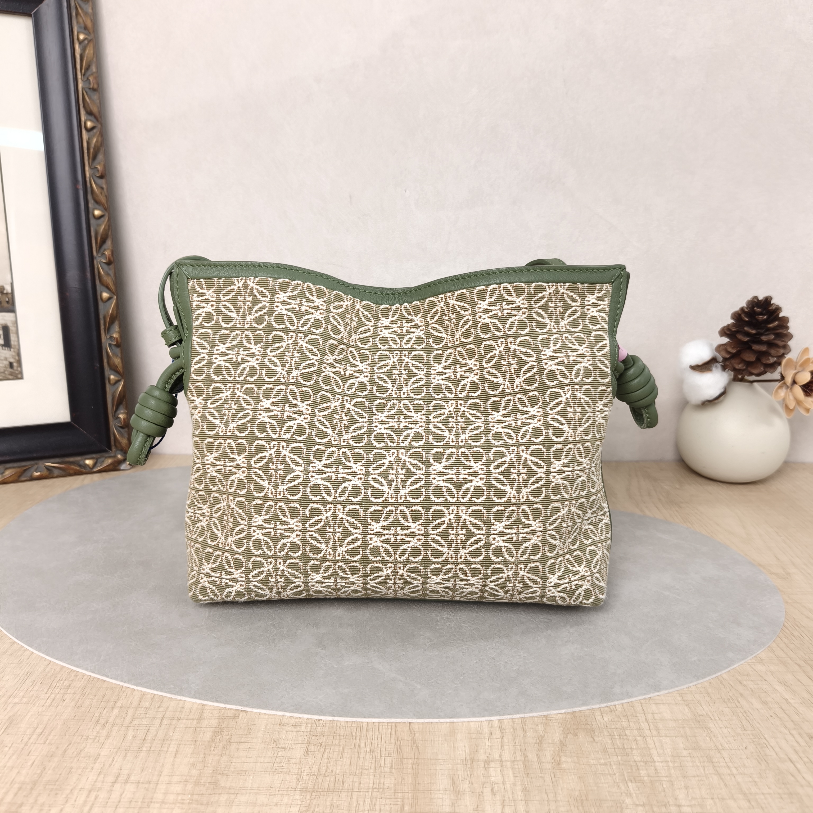 LOEWE Crossbody Bag Flamenco Green Monogram Canvas mini24 × 9 × 18 cm — cover view 5 of 6