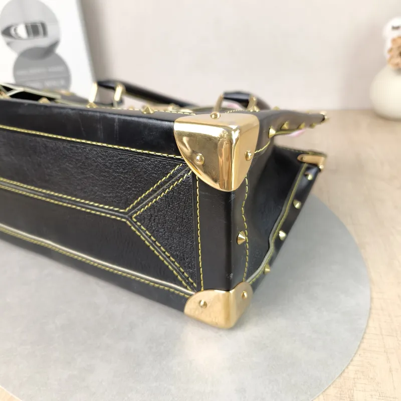 Louis Vuitton Top Handle Bag Suhali Vintage Black Lambskin One Size 36 × 12 × 22 cm — detail view 9 of 13