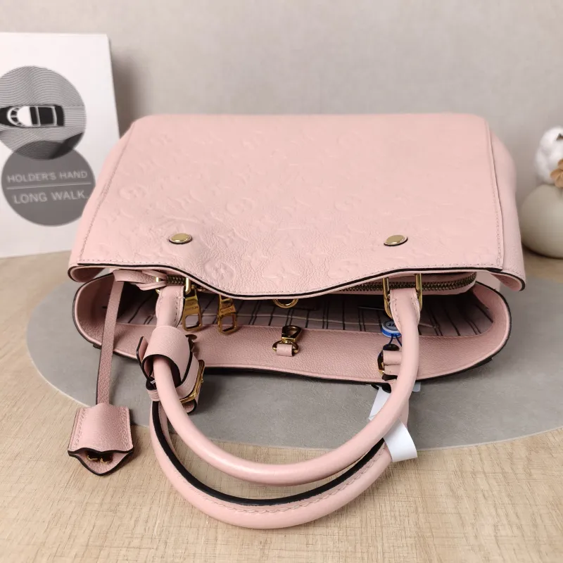 Louis Vuitton Top Handle Bag Montaigne Pink Calfskin BB29 × 13 × 20 cm — detail view 11 of 14