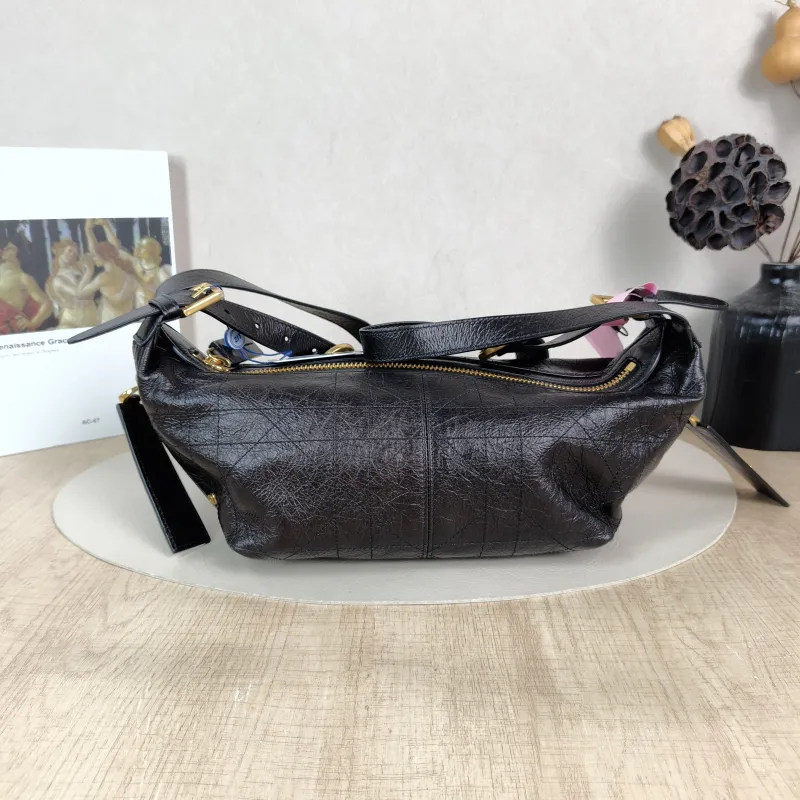 DIOR Shoulder Bag D-Journey Shoulder Bag Hobo Black Calfskin Small 25.5 × 14 × 14.5 cm — cover view 3 of 5