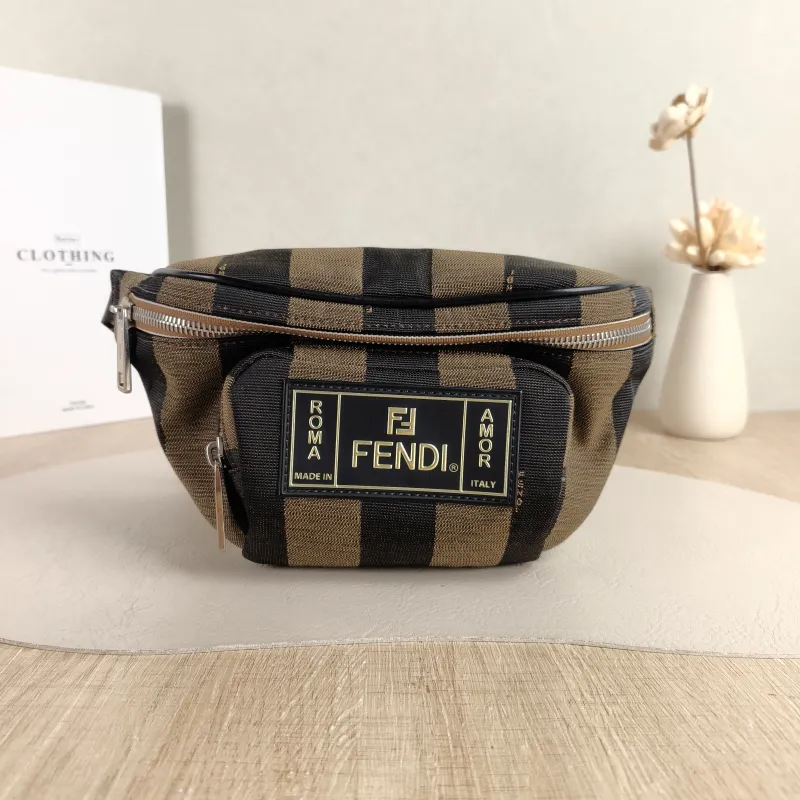 FENDI Belt Bag Belt Bag Monogram Canvas One Size 27 × 5.5 × 13 cm
