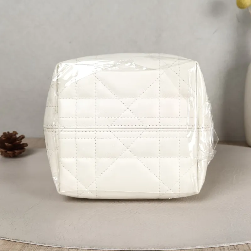 DIOR Top Handle Bag TOUJOURS Edition White Gold Calfskin Mini 13 × 12 × 15 cm — cover view 2 of 5