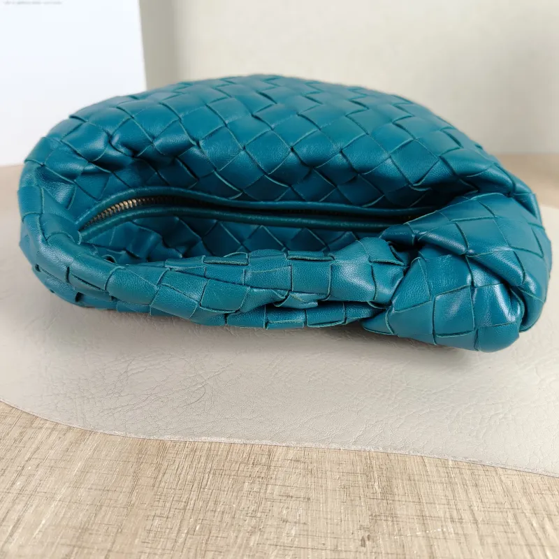 Bottega Veneta Top Handle Bag Jodie Blue Lambskin Mini 28 × 8 × 23 cm — detail view 6 of 9