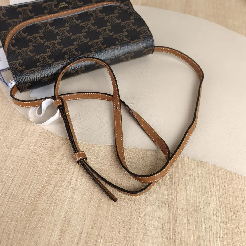 CELINE Crossbody Bag TRIOMPHE Clutchwoc Monogram PVC 20 × 6 × 12 cm — detail view 5 of 10