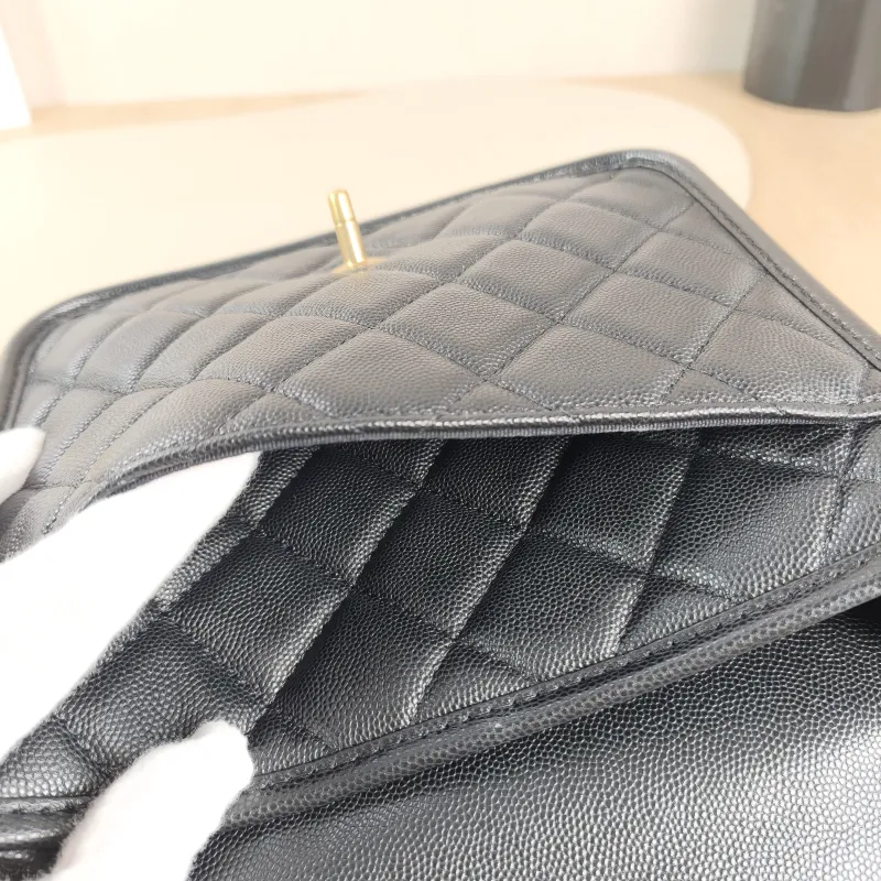 Chanel Backpack Backpack Black Grained Calfskin One Size 22 × 7 × 19.5 cm — detail view 11 of 14