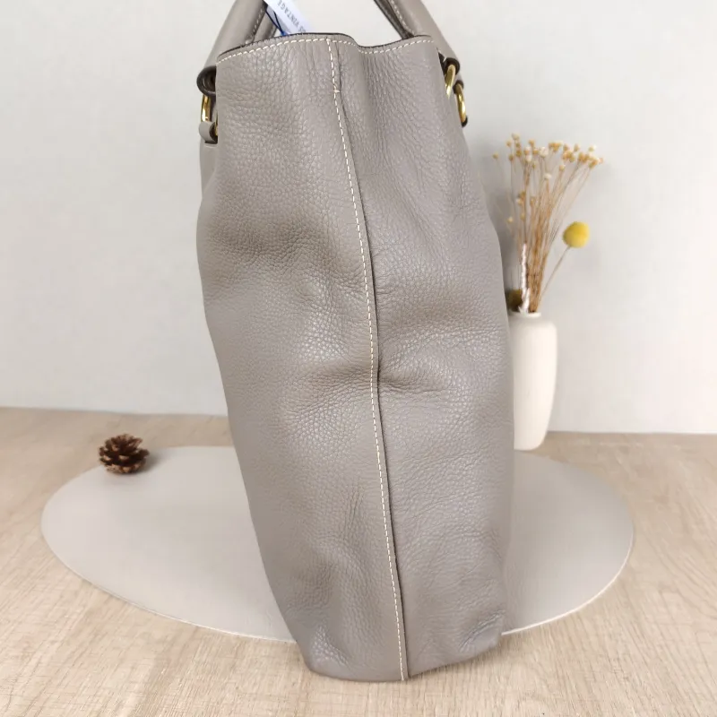 PRADA Top Handle Bag Tote Bag Grey Calfskin One Size36 × 11 × 35 cm — detail view 12 of 13